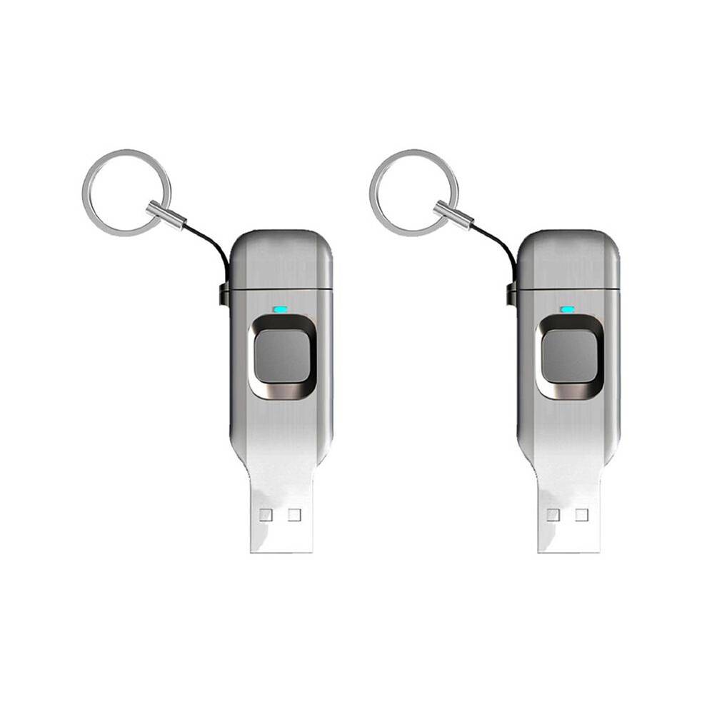 2X Fingeravtrycksminne Metal OTG Pendrive USB3.0 Typ C för Bärbar Dator Telefonlås Thumbdrive Jump USB Disk 32G