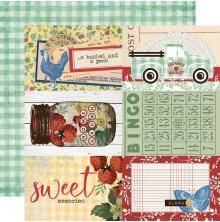 Simple Stories SV Berry Fields Cardstock 12X12 - 4X6 Elements UTGÅENDE
