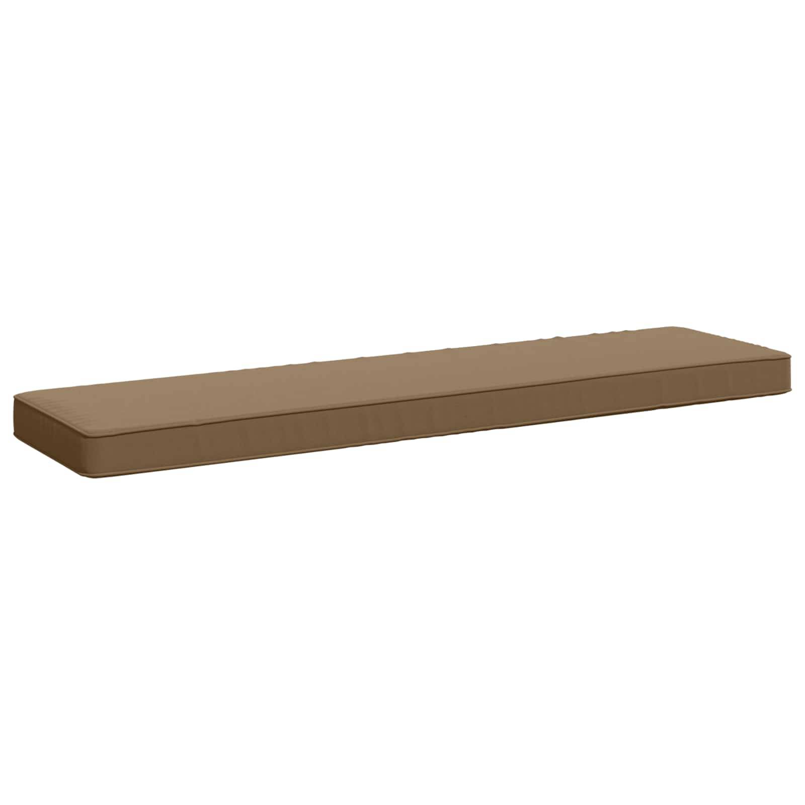 vidaXL 1-delad Bänk Kudde VUGHT 100% Polyester Taupe 110 x 30 x 5 cm