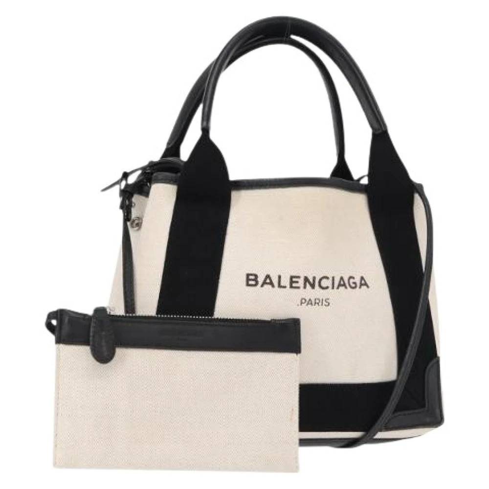 Balenciaga Vintage Pre-owned Vintage Læder Tote Taske - Vintage - Dame - Hvid - ONE SIZE - Læder