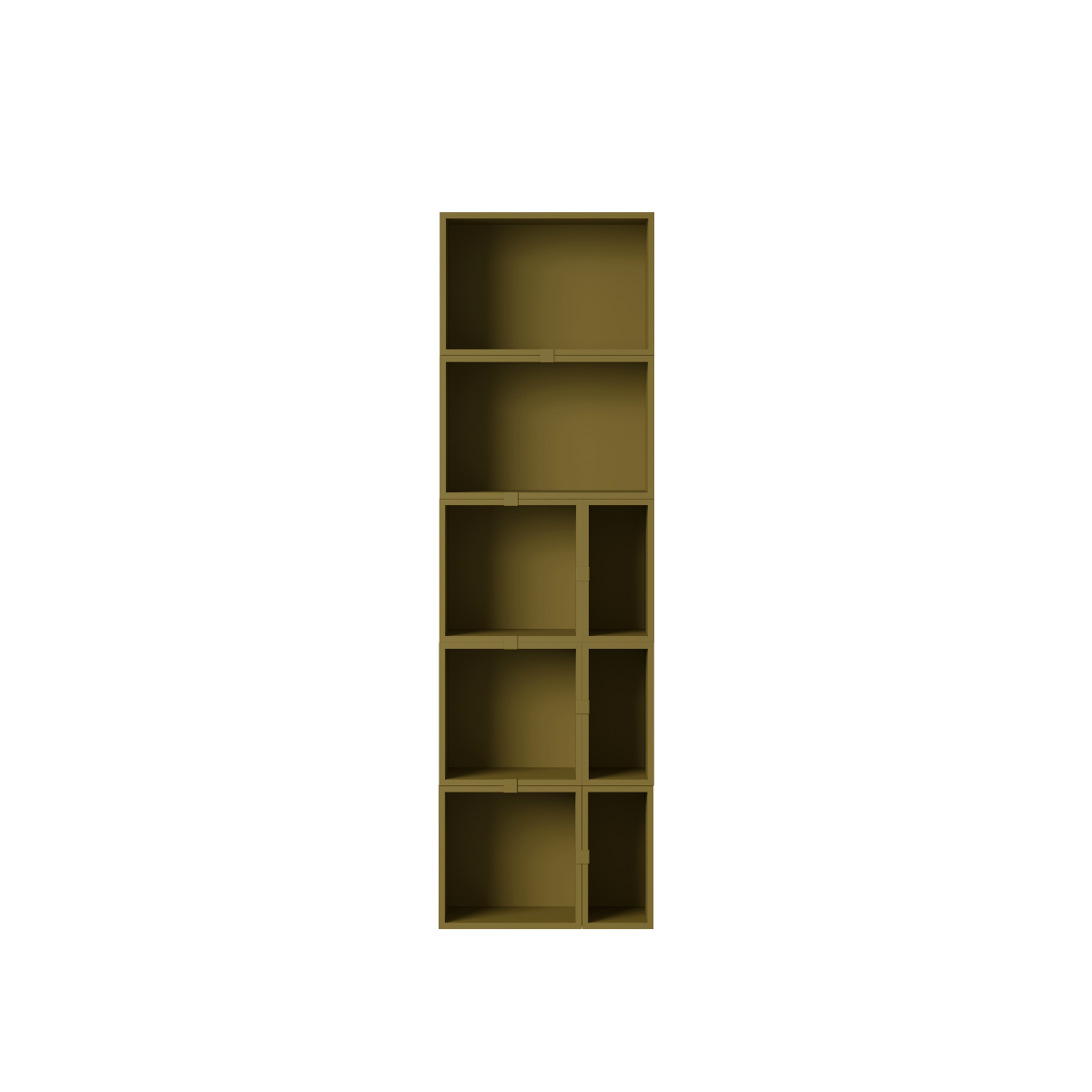 Muuto Stacked Storage System Bogreol 7 Brown Green