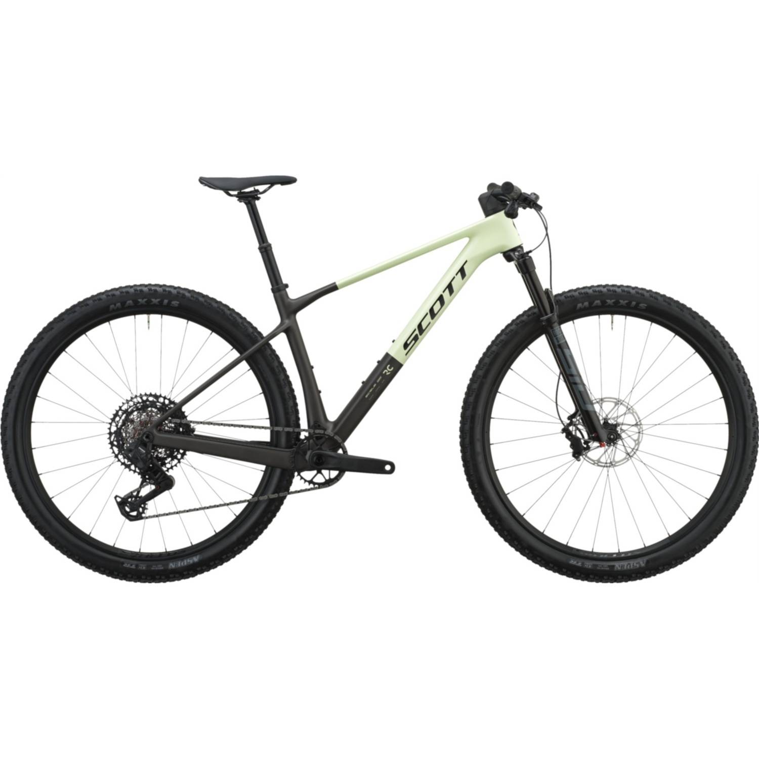Hardtail MTB Scott Scale RC Team Cream Green/Carbon Black M - Grön Svart ( )