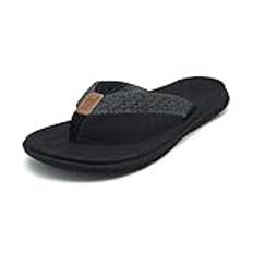 KuaiLu Flip Flops Dam Läder Sommar Strandsandaler Bekväm Breda Fötter Badskor Yoga Skum Sportsandaler Strand Bassäng Bad Skor Halkfri Gummi Sula Sandaler