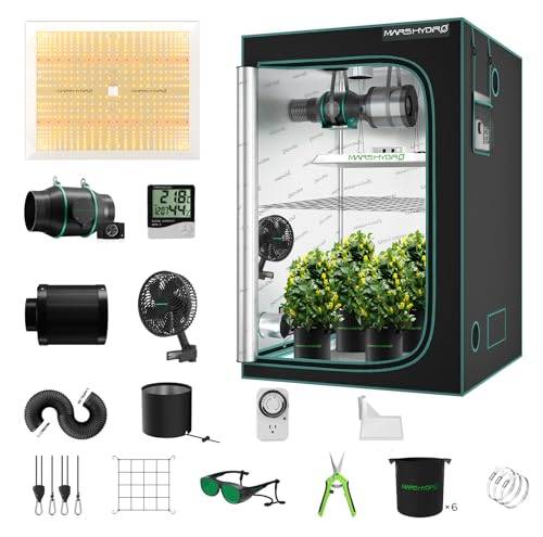 MARS HYDRO TSW2000 Growzelt Komplettset, 120X120X200cm Smart Grow System