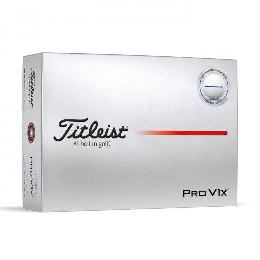 Titleist PRO V1x AIM Performance Blue Line - Vit