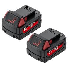 Milwaukee 18V batteri, hög kapacitet 90/60Ah, kompatibel med M18-verktyg. 2 PACK 6.0Ah