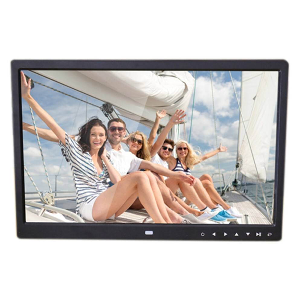 17-Tums TFT-LCD HD Digital Fotoramupplösning 1440x900 250Cdm2 Bildspelsklocka Remote Desktop Movie Player (US-Kontakt)