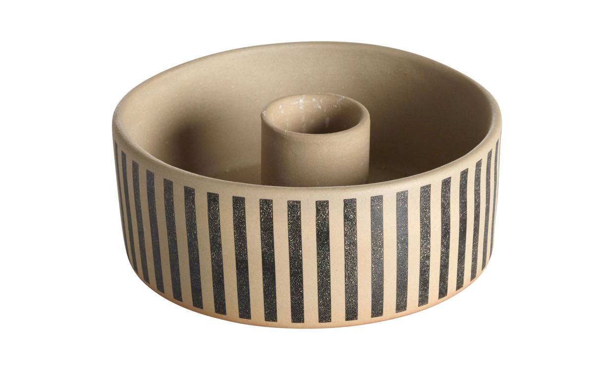 MALIN Ljusstake D10 Beige/Svart