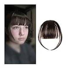 Bangs Hår Fake Invisible Synthetic Bangs Framfransar One Piece Rak Clip in Hårbitar Hårförlängningar 3D-prydliga Flat Air Bangs Fake Hair Accessoarer Bangs hårklämma(1 pcs,K18 4#)