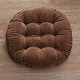 ZOCIS 55 x 55 cm dynstol, stor rund sittkudde, tjock 10 cm stolkuddar dyna, varma mjuka stolsdynor sittkuddar för trädgård kök matsal kontor, kaffe, 2 st