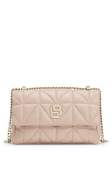 Quiltet skuldertaske med dobbelt B-monogram
