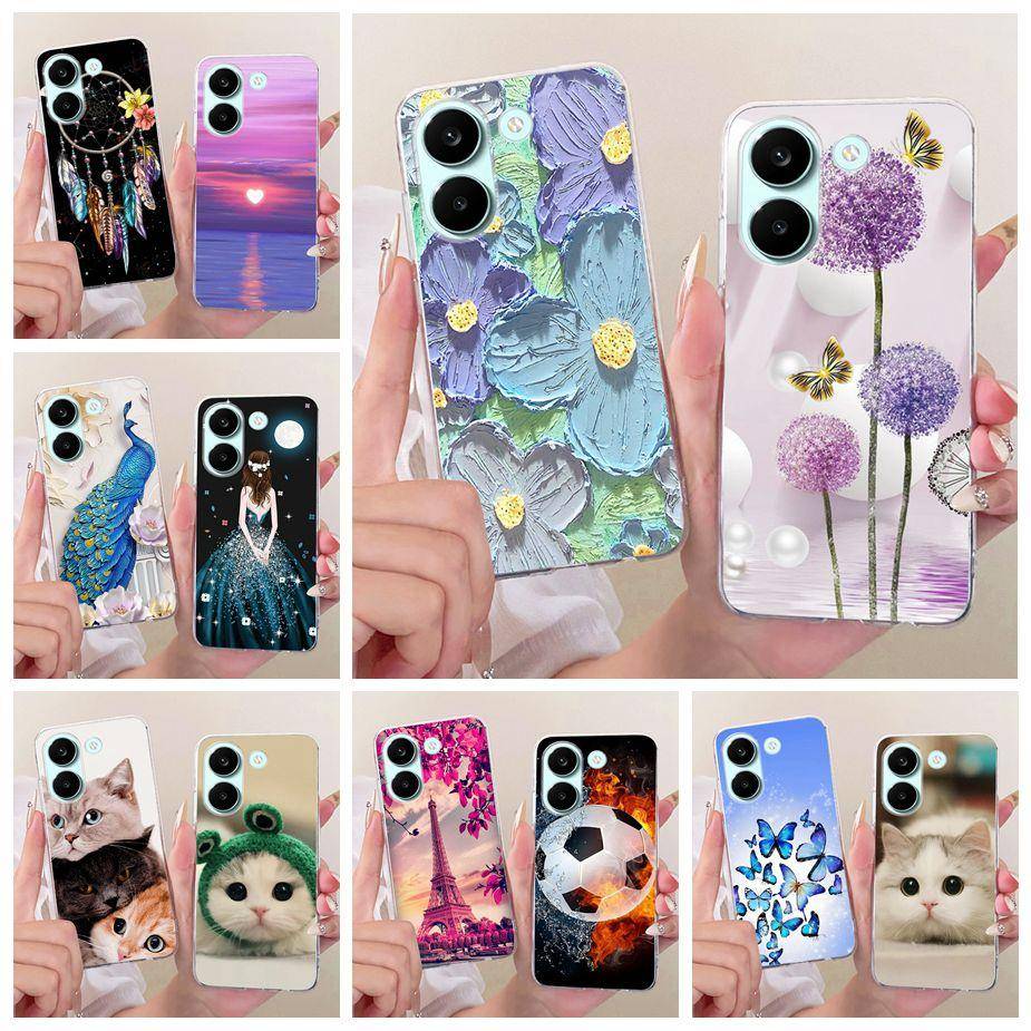 För Xiaomi Poco X8 Pro Max Fodral Färgglada Blommor Målat Skydd Mjukt Smalt Mobilskal För Xiaomi Poco X8 Pro PocoX8 Pro Max Fundas