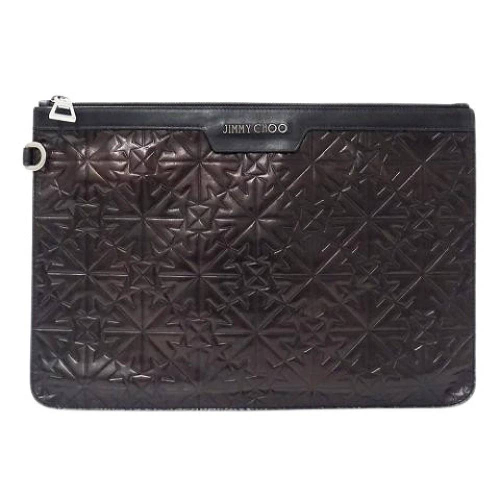 Jimmy Choo Pre-owned Pre-owned Clutch Taske - Vintage - unisex - Brun - ONE SIZE - Læder