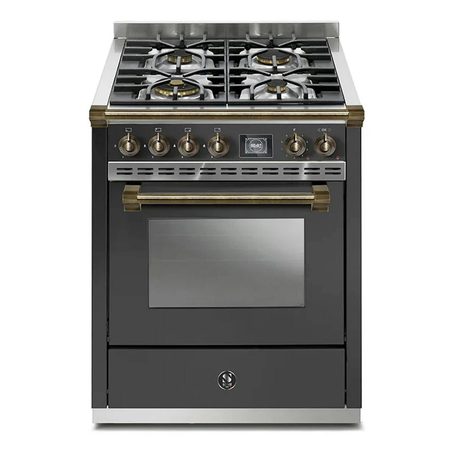 Gasolspis Steel Ascot Combi-Steam 70cm med Ugn Färg: Svart/Rostfri