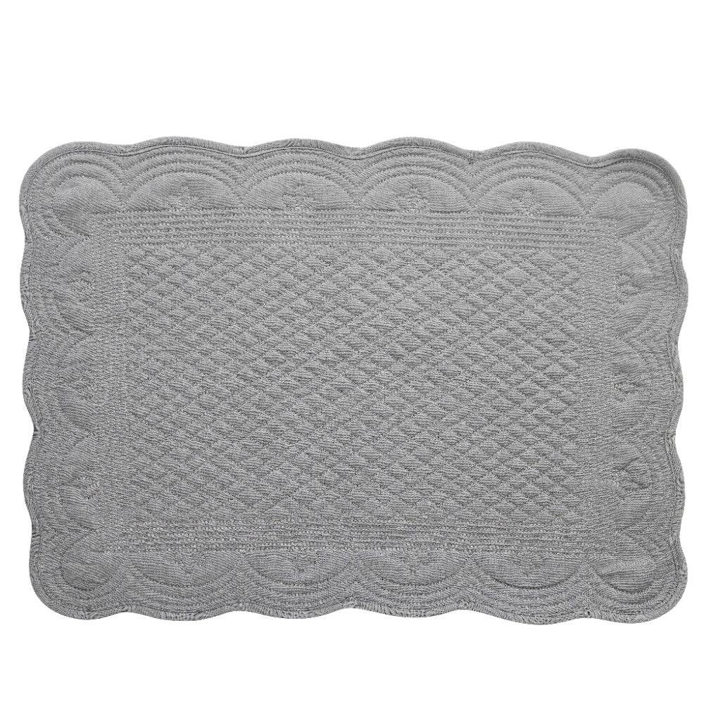 Estrid dækkeserviet 48,5x33,5 cm. grå 100% bomuld