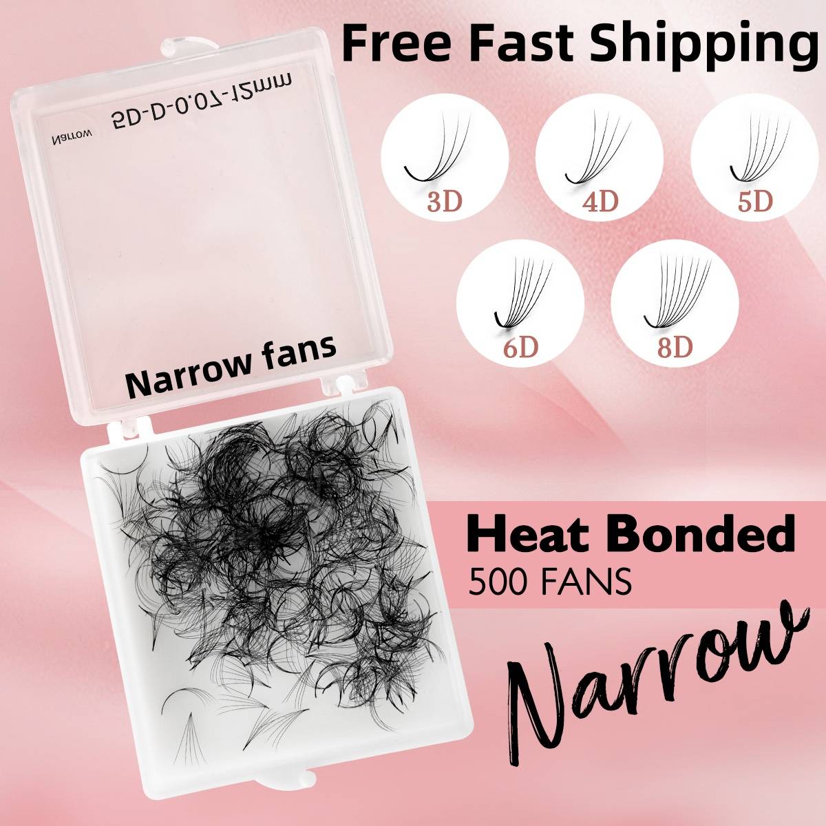500 Loose Narrow Premade Fans Eyelash Extensions Cils Narrow Bouquets Prefaits Promade Narrow Fans Lashes Pre Made Pro Made Fans