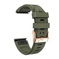 IRFKR För Garmin Fenix 6S 5S 7S Klockarmband 20mm Armband För Fenix 6s Pro 5s Plus Rose Gold Spänne Silikon Snabbbyte Handledsremmar(Army Green,Fenix 6S 6S Pro)