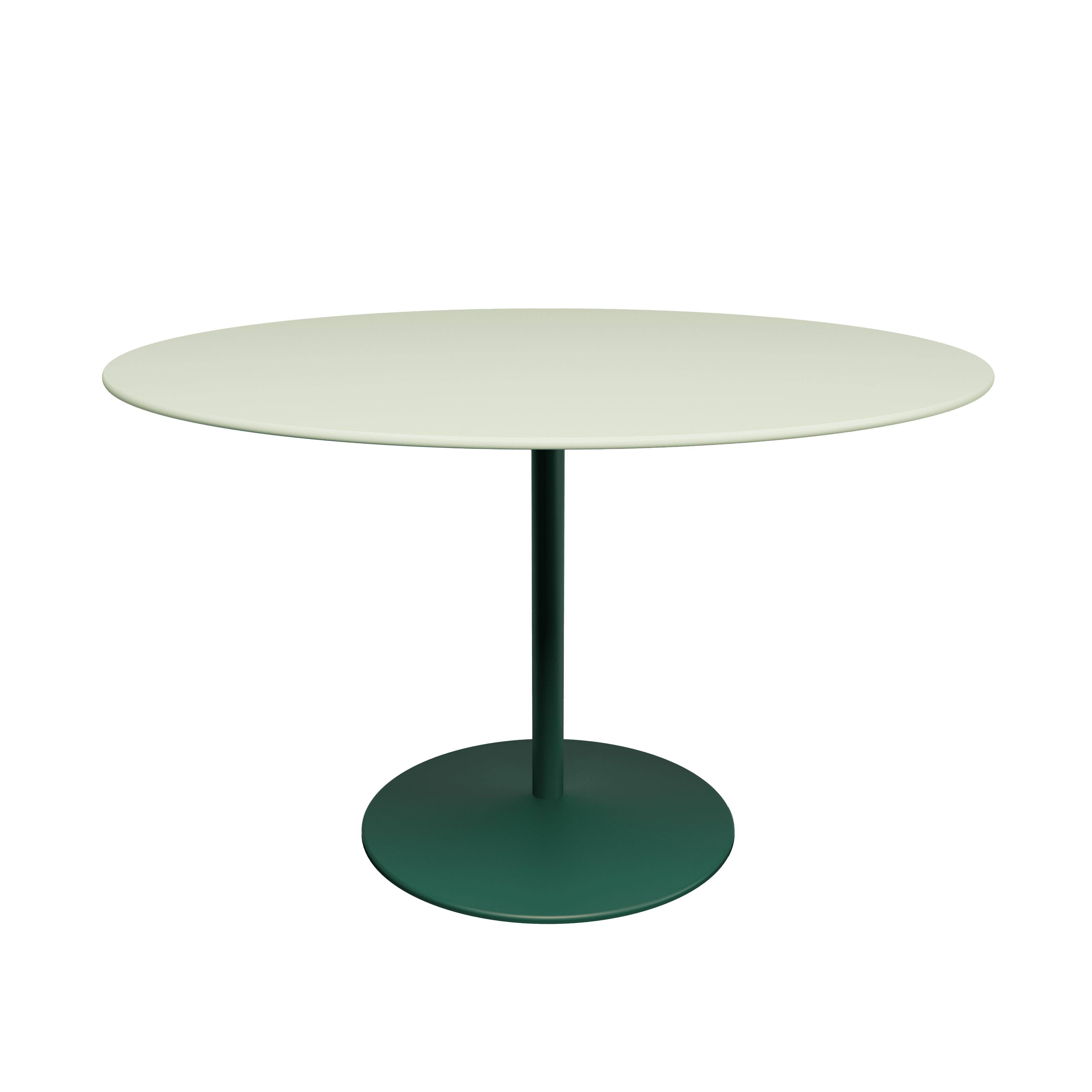 Panton café- og spisebord, Ø120 cm fra Montana Pistachio linoleum / Pine stel - Jacobsen Plus