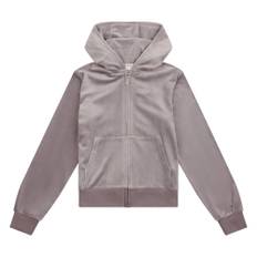 Full Zip Diamante Velour Hoody