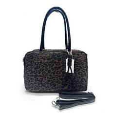 MILANO BAG Casual, Fashion, Elegant, Unique, Luxurious, Leopard Print PU Leather Shoulder Bag, Handheld, Back Carry, Adjustable Strap, Suitable For Fe - Coffee Brown