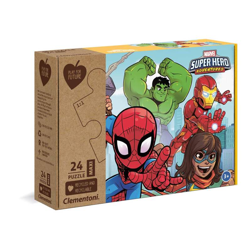 Clementoni 20262 Maxi Play for Future Marvel Superhero – Puzzle 24...