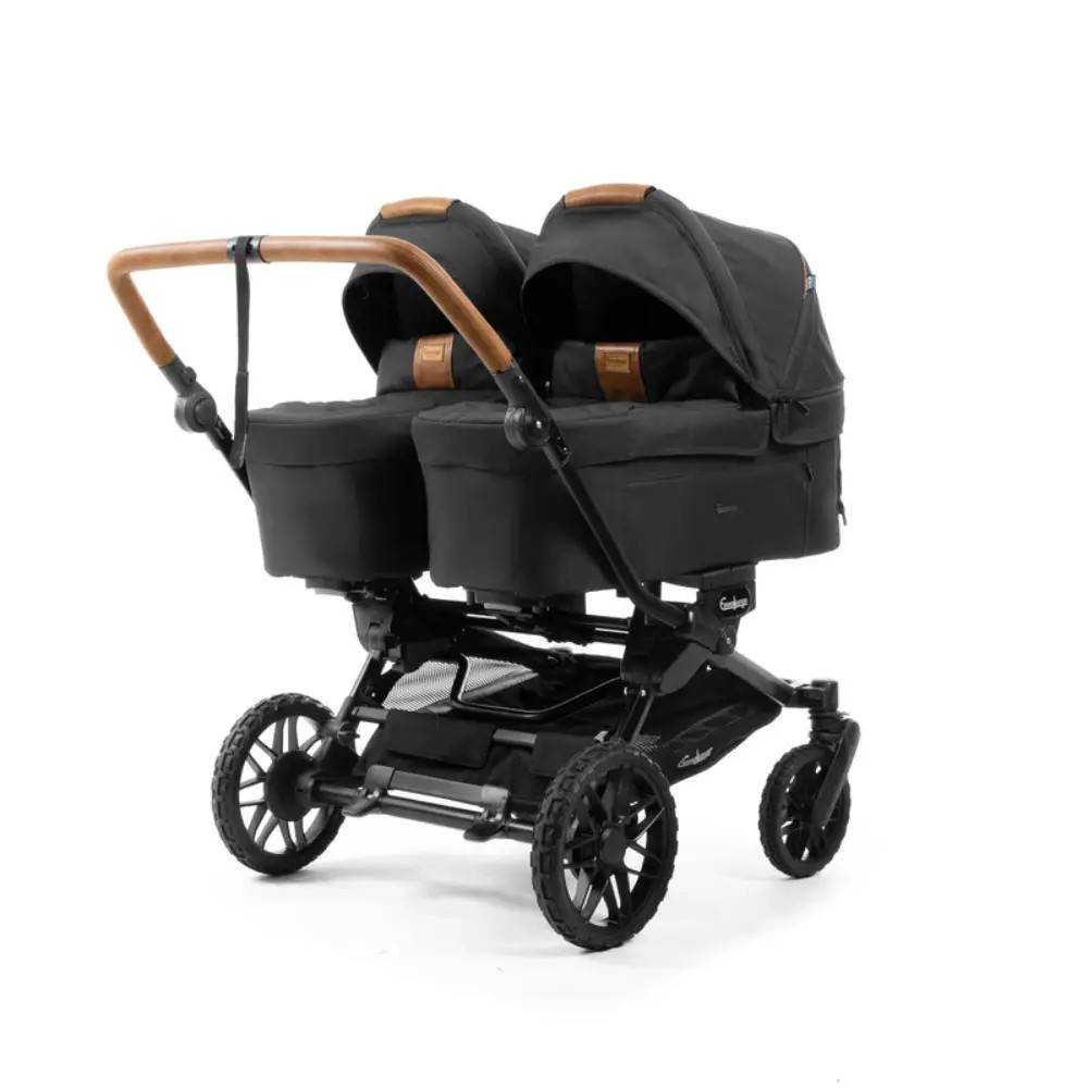 Emmaljunga Double Sento Duo-Outdoor Black - Svart.