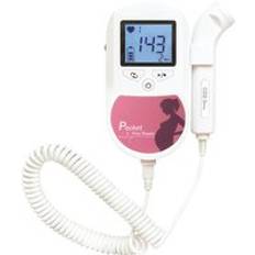 Contec baby sound c pocket fetal doppler f&#xE4;rg prenatal hj&#xE4;rtmonitor baby ljud puls+gel v&#xE5;gform - Rosa 3m