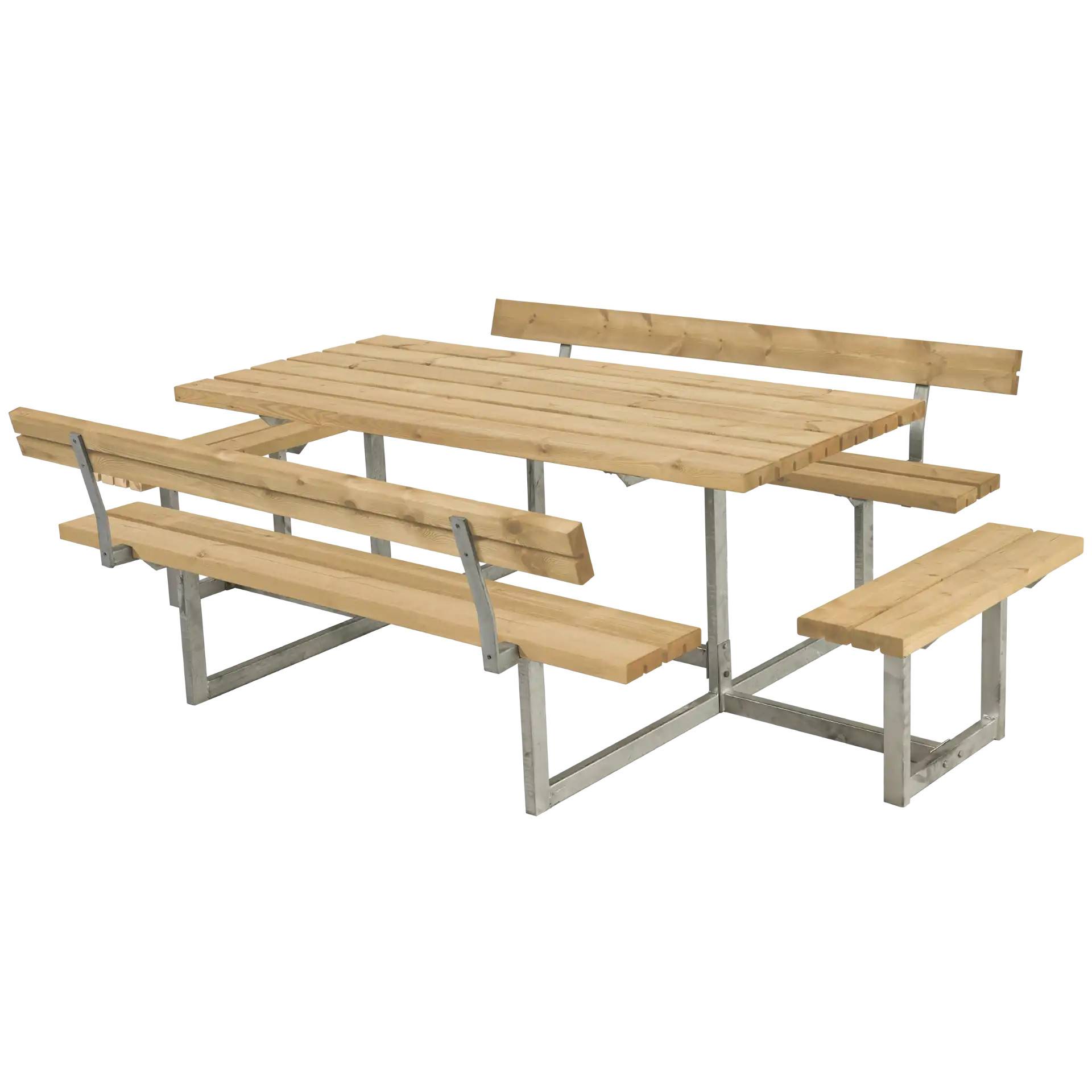 PLUS BASIC BORD/BÆNKESÆT M/2 RYGLÆN OG 2 PÅBYGNINGER THERMOWOODÂ® - 260