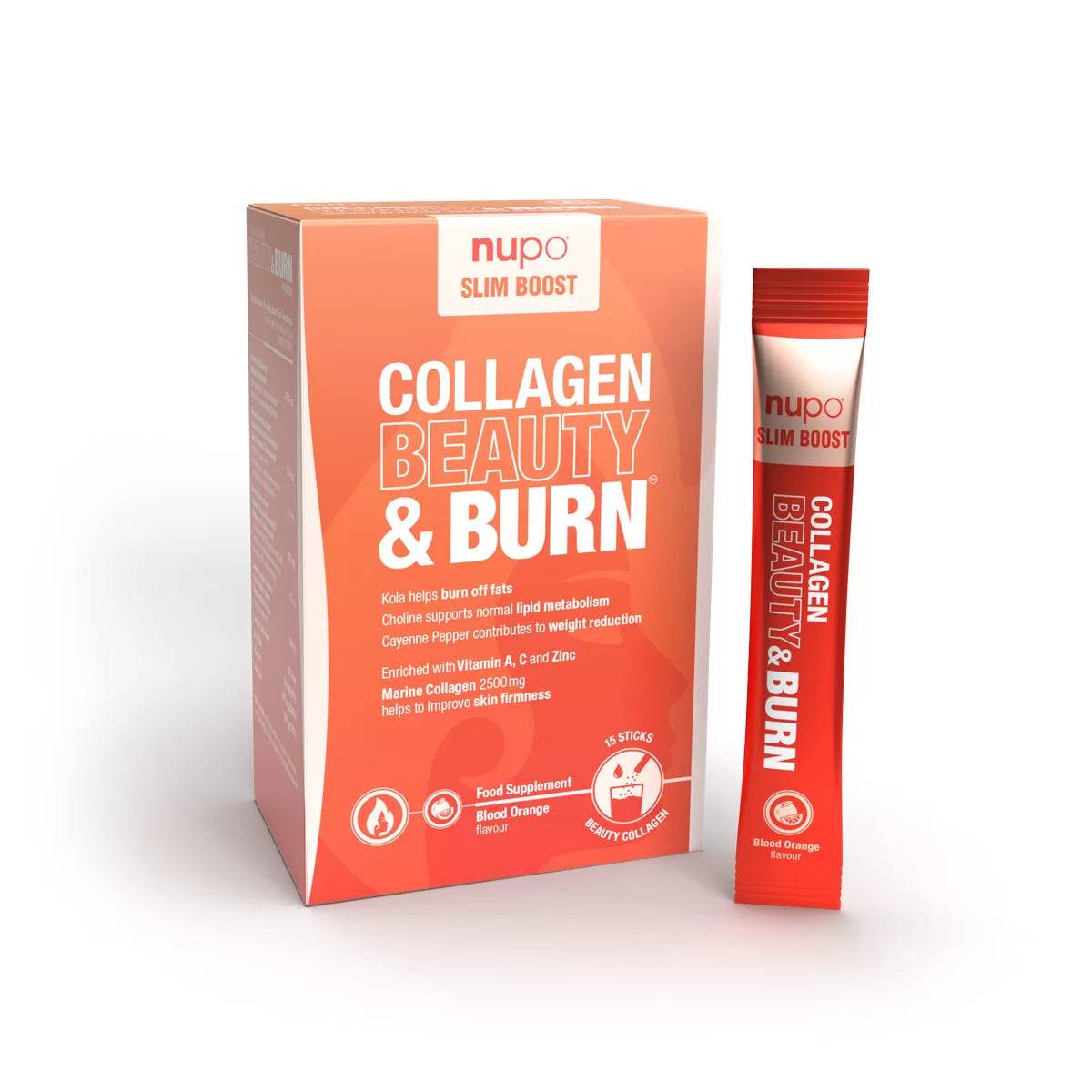 Nupo Collagen Beauty & Burn (15 stk) – Kollagen & fedtforbrænding | Smuk hud & energi