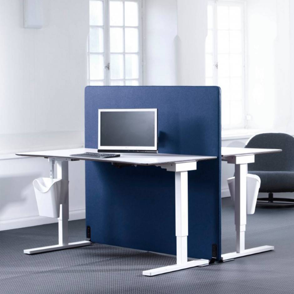 Golvskärm ScreenIT A30 - Runda hörn, Storlek B. 1400 H. 1200, Färg Brun (61011)