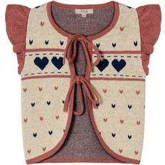 Fliink Nova Multi Heart Vest Str 6Y/116 - Sandshell Veste hos Magasin