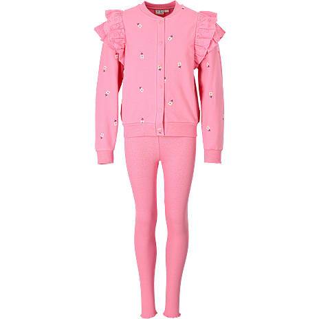 VRS børne sweatcardigan og leggings str. 122/128 - pink