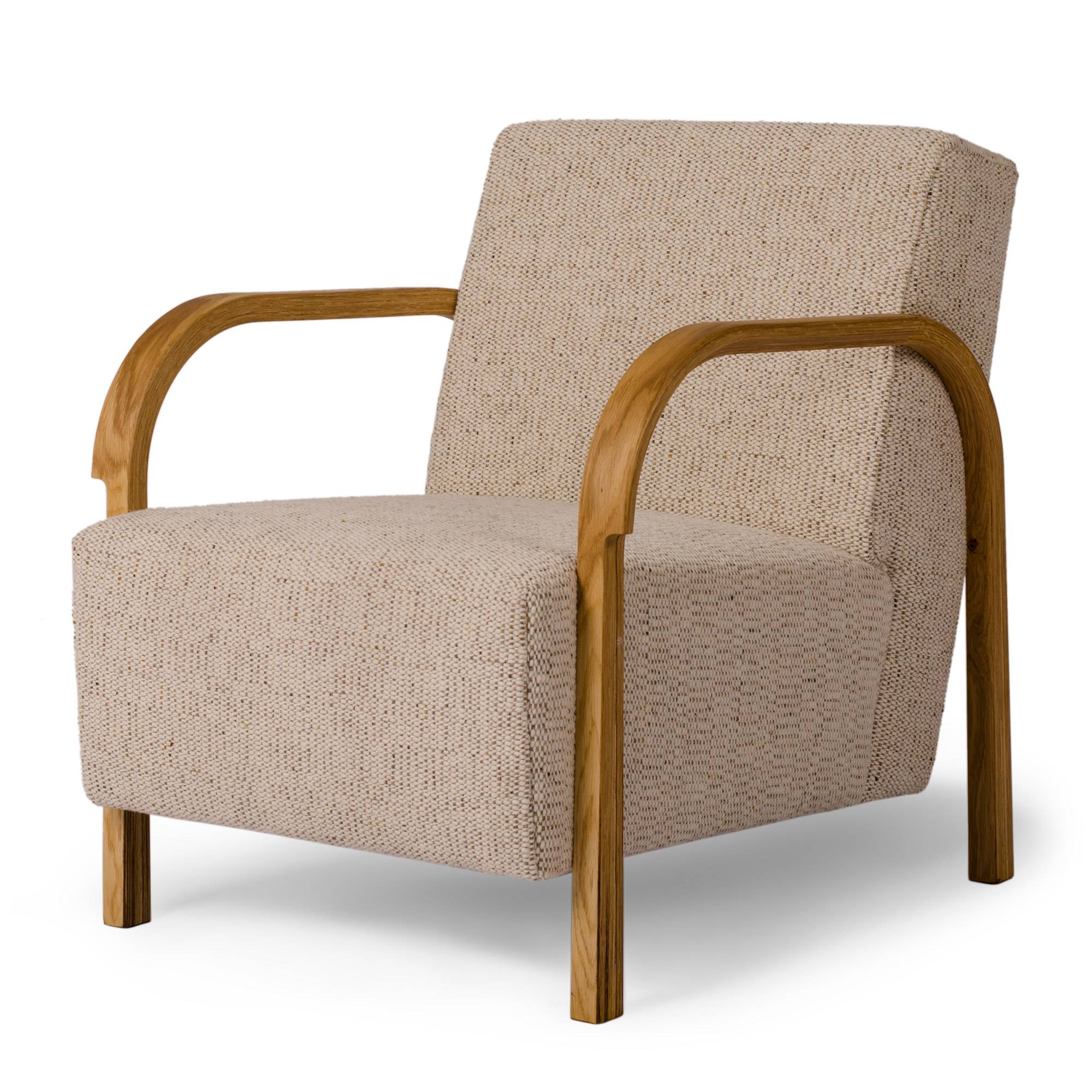 Mazo - Arch Lounge Chair McNutt - Lænestole - Magnus Stephensen - Træ/Tekstilmateriale