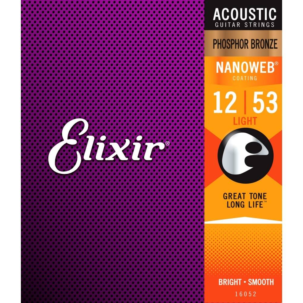 Elixir Acoustic Nanoweb Phosphor Bronze 012-053