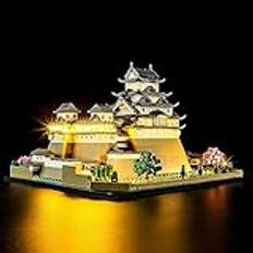 BRIKSMAX LED-belysningskit för LEGO Himeji Castle – kompatibel med Lego 21060 arkitektur byggsats – inkluderar inte Lego-set