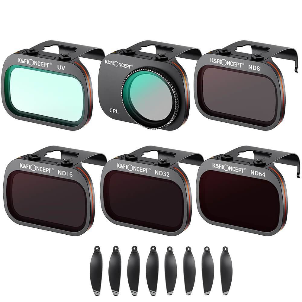 K&F Concept 6-i-1 Filterkit för DJI Mavic Mini 1/2 – ND8 ND16 ND32 ND64 CPL & UV