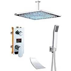 shower head Badrum Regndusch kranar Set Dusch kran Badkar Dusch Blandare Väggfäste, Ett 8 tums dusch set, ett 16 tums dusch set shower faucet