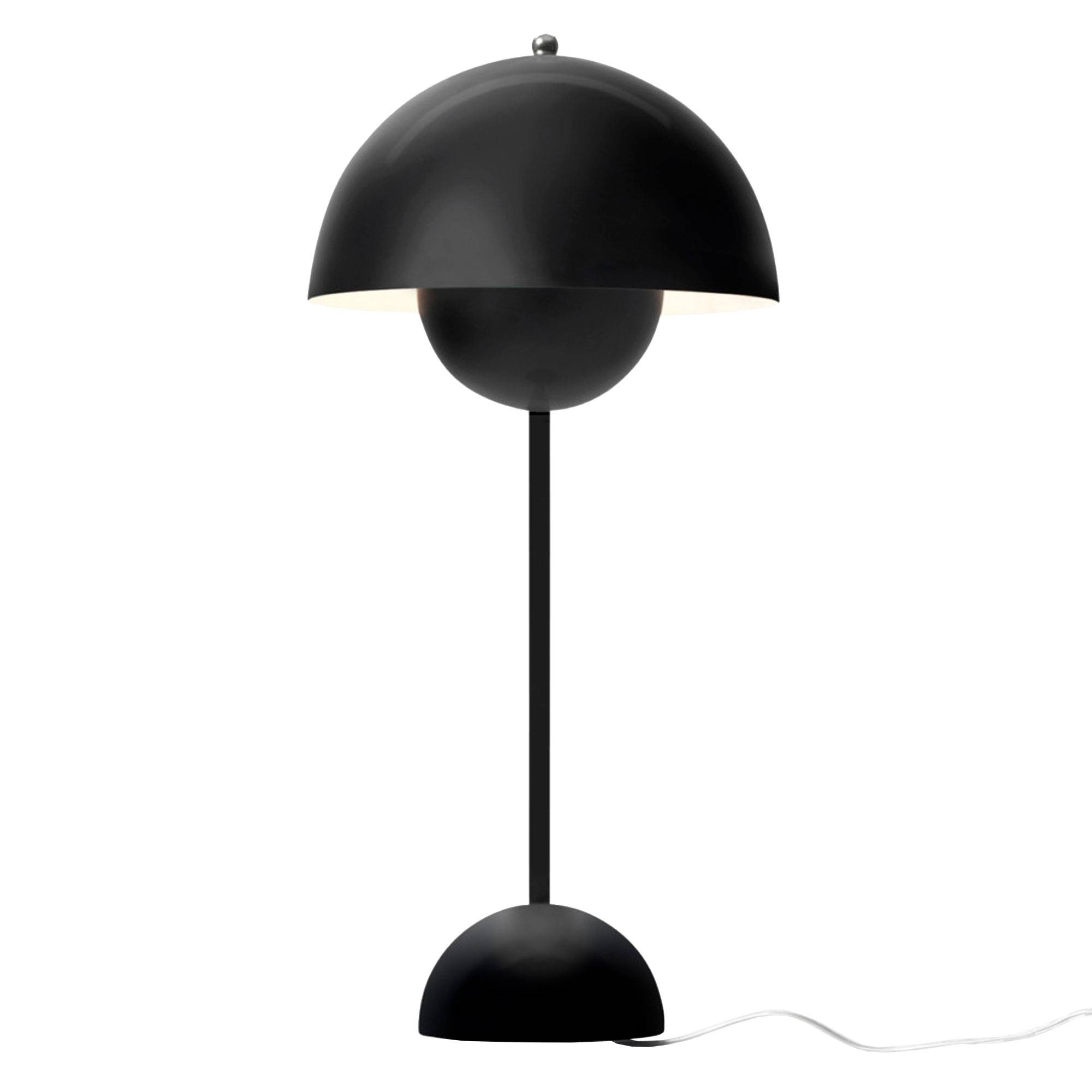 Flowerpot VP3 Bordlampe af Verner Panton Matt Black.