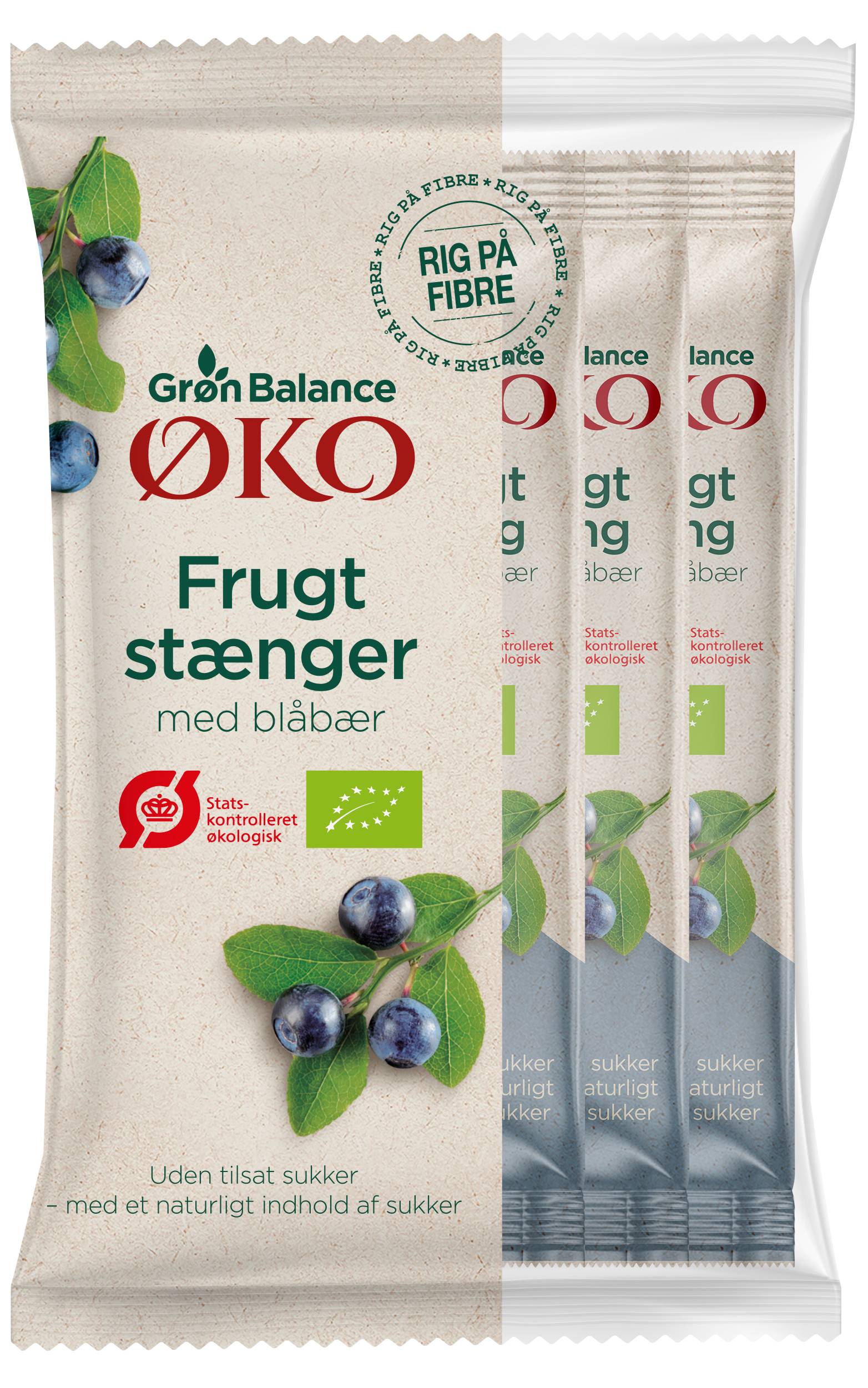 GB FRUGTSTÆNGER BLÅBÆR ØKO 100G 5STK - 100 g