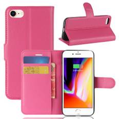 iPhone SE 3 5G (2022) / SE 2020 / iPhone 8/7 - Læder cover / pung - Rosa