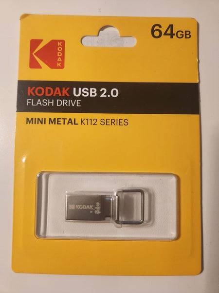 KODAK Flash Drive USB-A 2.0 64GB - USB-minne 64 GB - MINI METAL K112 SERIES