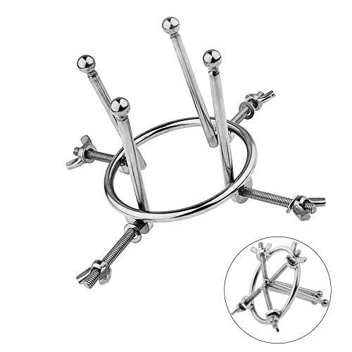 Peadxuno Rund Anal Dilator Vaginal Dilator Onani Sexleksaker BDSM Dilator Rostfri Hollow Peep Vuxenspel Sexleksaker Rostfritt stål Anal Butt Plug Justerbar Bondage Restraint Insert Toy