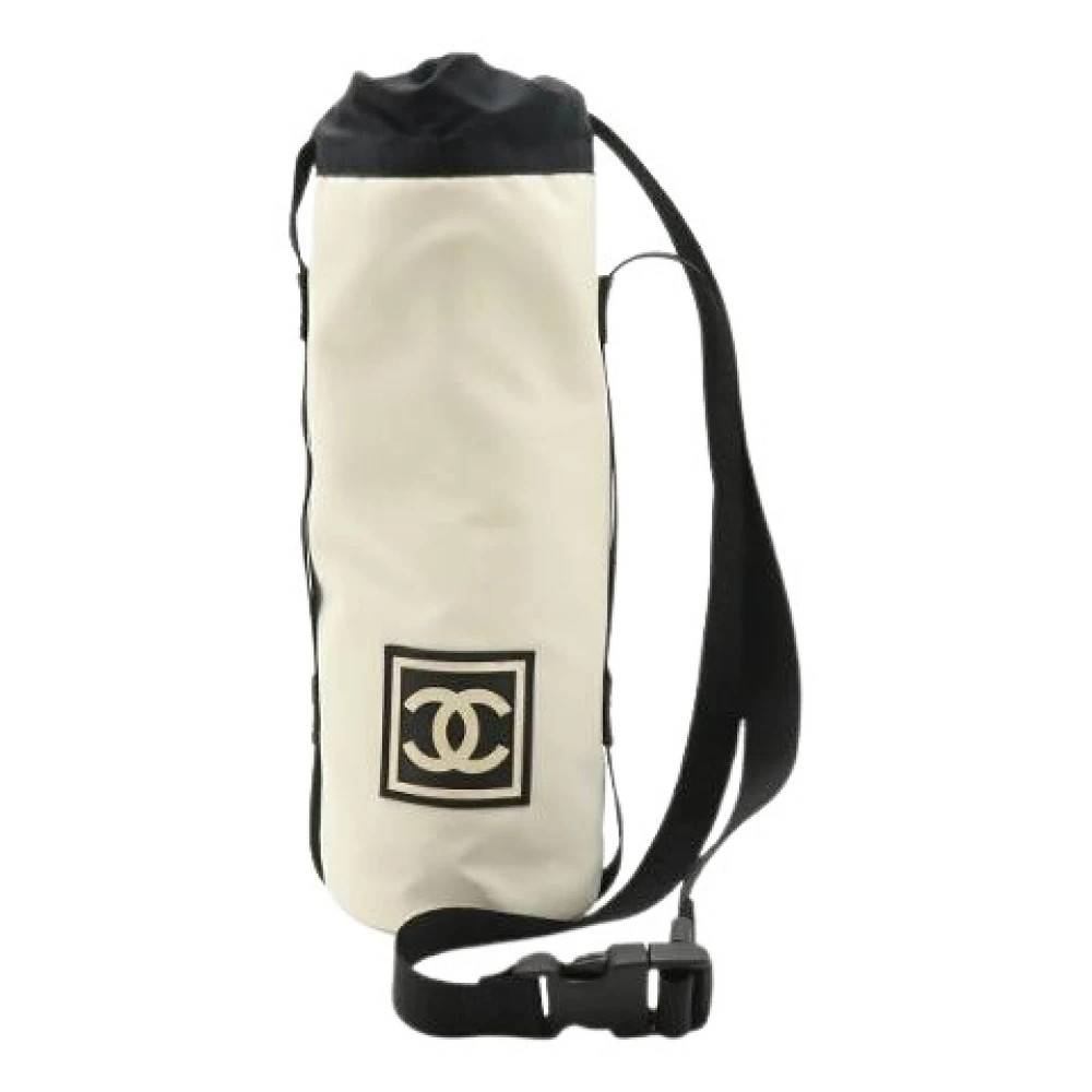 Chanel Vintage Pre-owned Nylon Sports Line Flaskeholder Taske - Vintage - Dame - Beige - ONE SIZE - Nylon