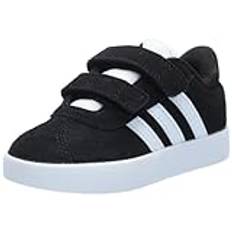 adidas Unisex Baby Vl Court 3.0 skor spädbarn sneaker, Svartvitt gummi, 7 Toddler