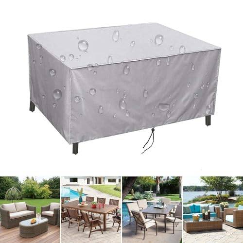 Möbelöverdrag för uteplats 220 x 90 x 80 cm/LxBxH utomhus fyrkantigt sofföverdrag och stolskydd, Oxfordtyg vattentät vindtät dammsäker skyddsmöbler skyddskåpa för dåligt väder regn snö