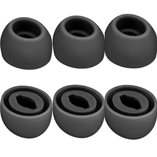 3 par silikonöronproppar för Samsung Galaxy Buds Pro, uppgraderade 3 storlekar halkskydd ersättning med dammskyddsnät för Galaxy Buds Pro, SM-R190 öronproppar passar i laddningsfodral (svart)