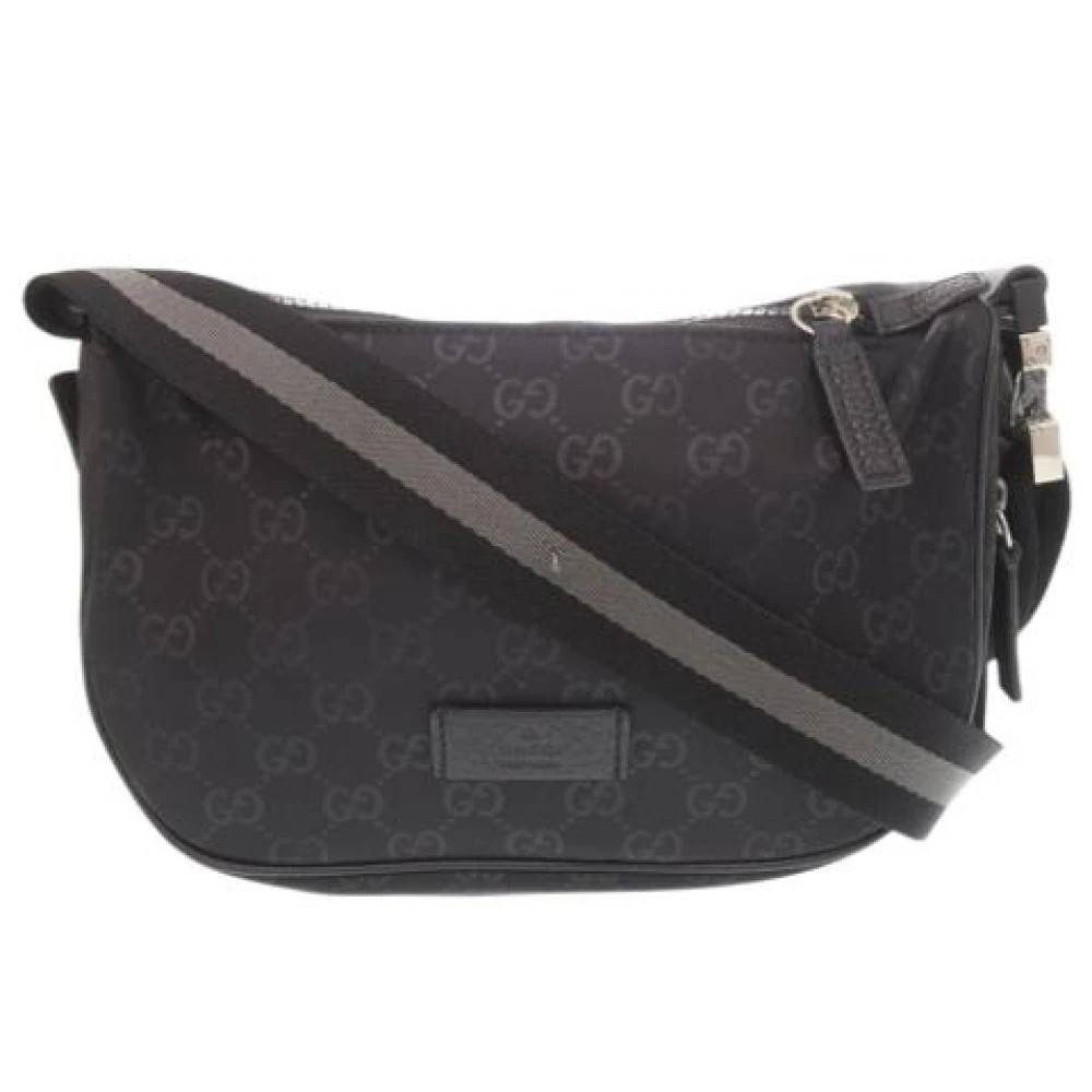 Gucci Vintage Pre-owned Nylon Skuldertaske - Vintage - Herre - Sort - ONE SIZE - Uld