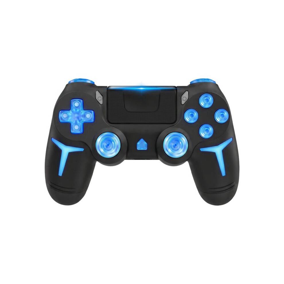 For PS4 PS3 RGB Wireless Gamepads LED Light Game Controller Console PC 6Axis Gyroscope Dual Vibrations A