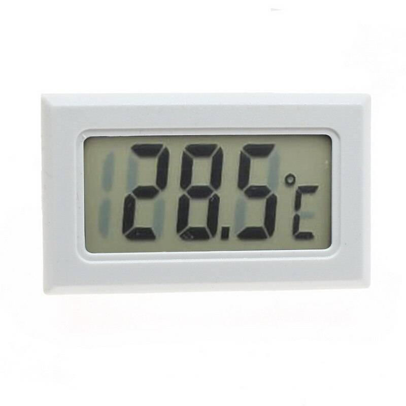 Lcd digital temperatur fuktighetsmätare -2 -1 inomhus utomhus hygrometer termometer väderstation med klocka - Vit