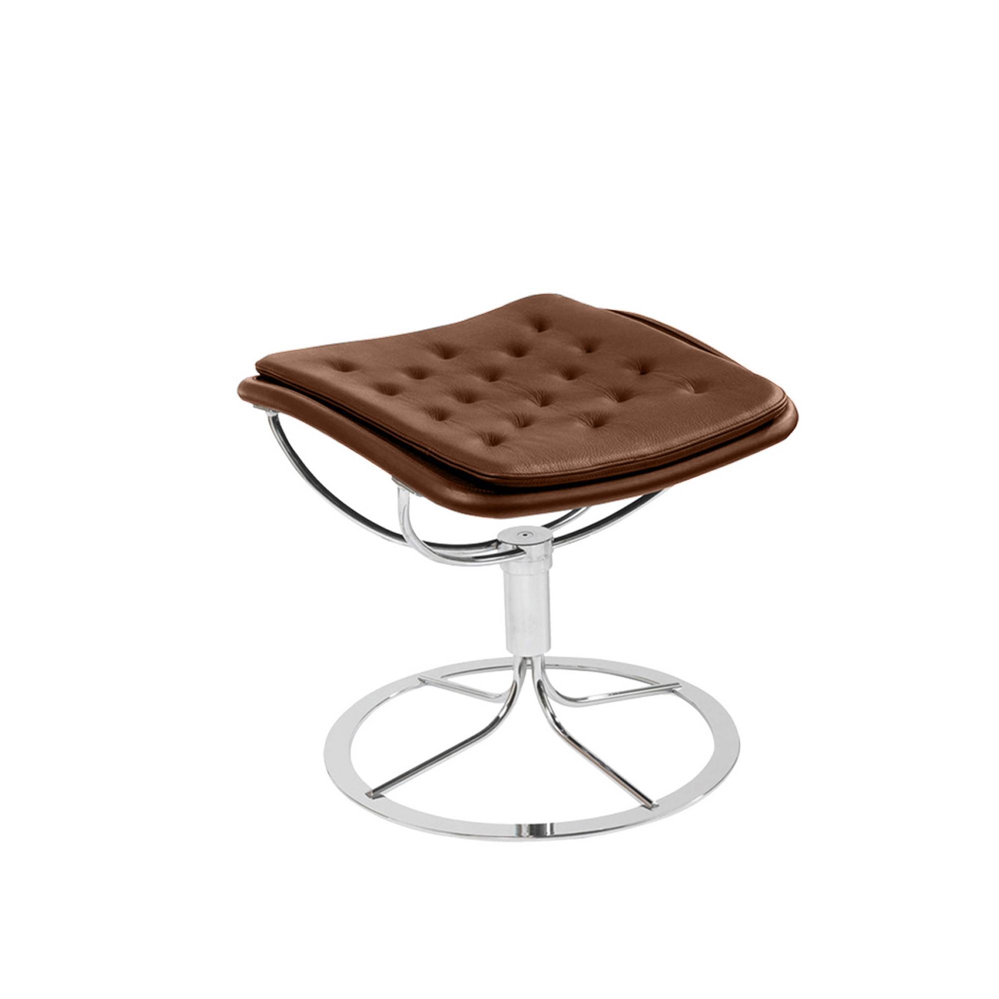 Bruno Mathsson International - Jetson 69 Fotpall, Classic Soft 25 Brown - Fodskamler - Bruno Mathsson - Brun - Læder/Metal/Tekstilmateriale/Syntetisk